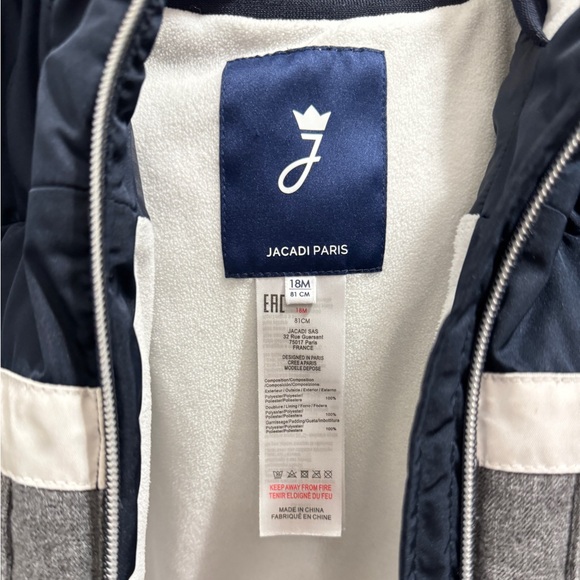 JACADI Baby boy dual fabric down jacket 18 month - Picture 6 of 9